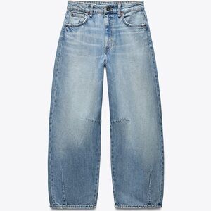 Mid-rise baggy balloon jeans - blue
